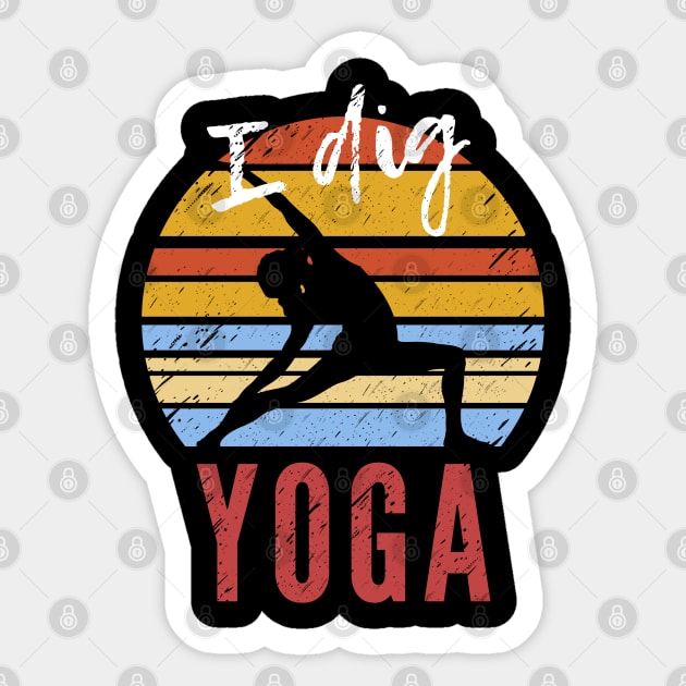 I Dig Yoga Sticker by isstgeschichte